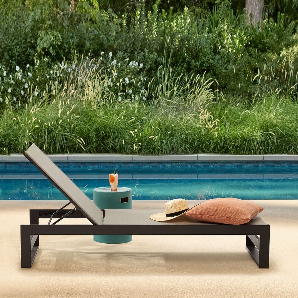 Portside Aluminium Outdoor Chaise Lounge West Elm Australia